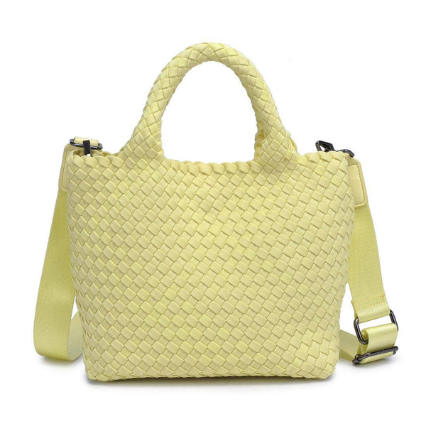 Sky's The Limit Small Woven Neoprene Crossbody: Butter
