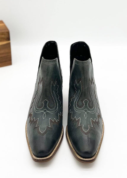 Western Kickin' Booties in Teal