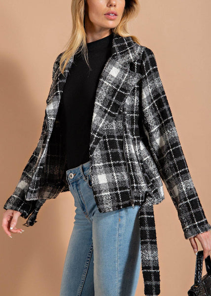 Alway Chic Plaid Moto Jacket