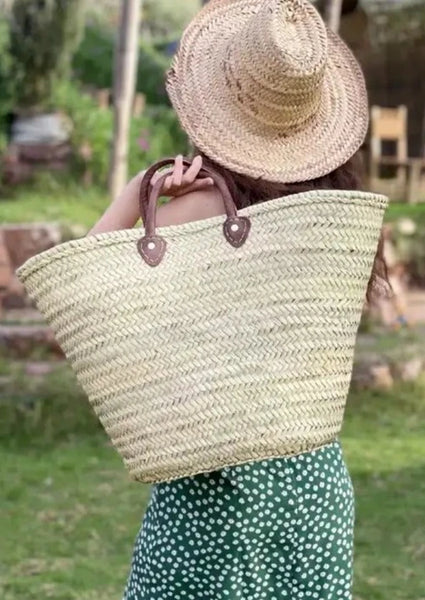 French Straw Shopping Tote Bag