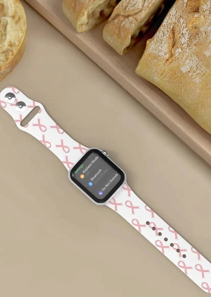Breast Cancer Awareness Pink Ribbon Apple Watch Band