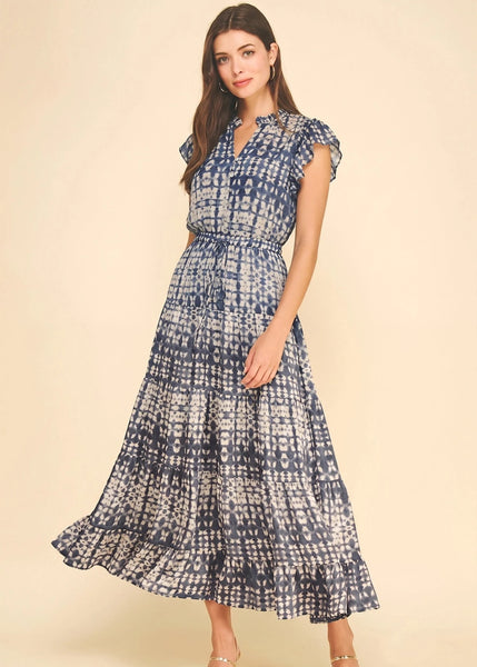 Eye-Catching Print Tiered Maxi Dress