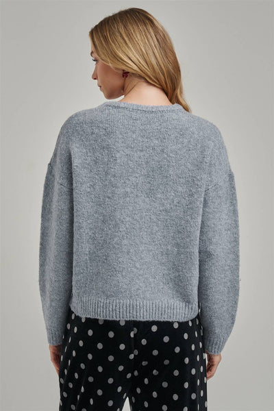 COZY CHRISTMAS TREE HOLIDAY SWEATER TOP_JLT00375-01: GREY / S-M-L(2-2-2)