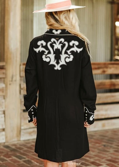 Black Western Shirt Dress