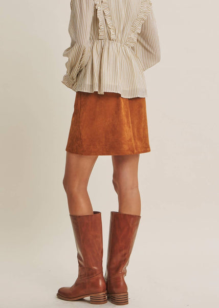 Western Stroll Faux Suede Mini Skirt