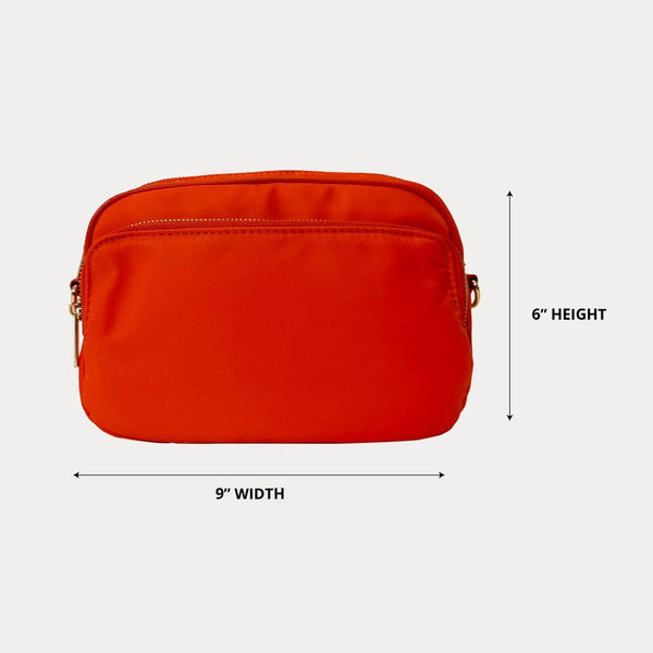 Natalia Nylon Crossbody: ORANGE