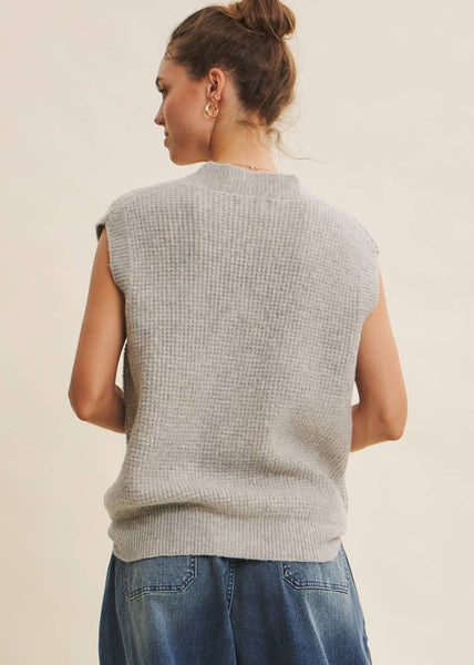 Waffle Textured Cozy Sweater Vest