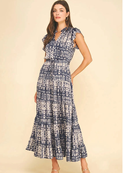 Eye-Catching Print Tiered Maxi Dress