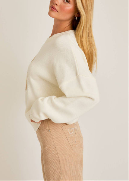 Vintage Vibes Teddy Bear Crewneck Sweater