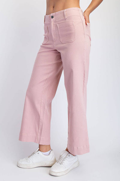 Dusty Pink Cotton Twill Pants