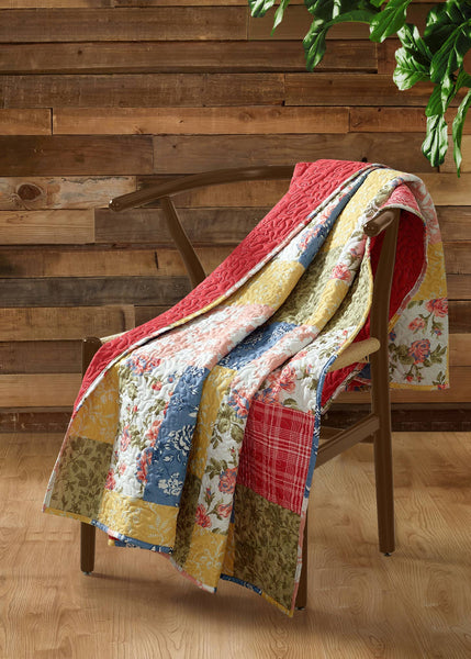 Farmhouse Floral Throw Blanket