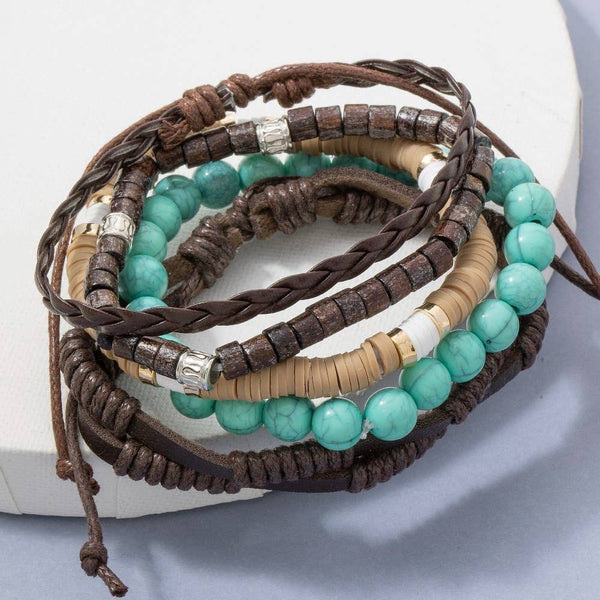 Assorted Beads And Braids Bracelet Set