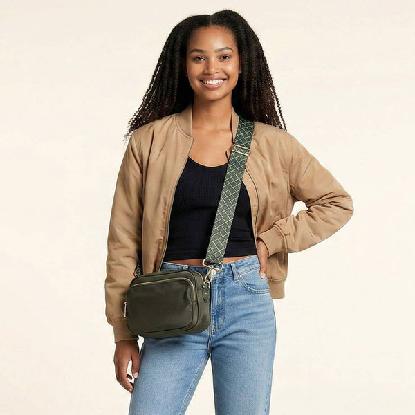 Natalia Nylon Crossbody: ORANGE
