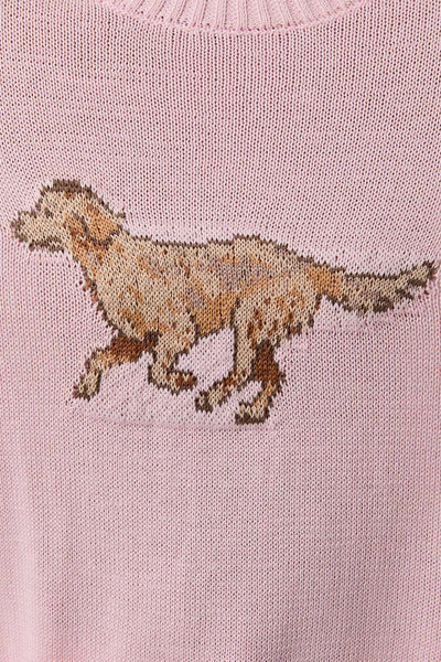 Golden Retriever Lover Pink Sweater
