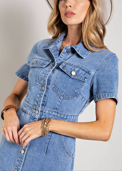 Denim Button Down Dress