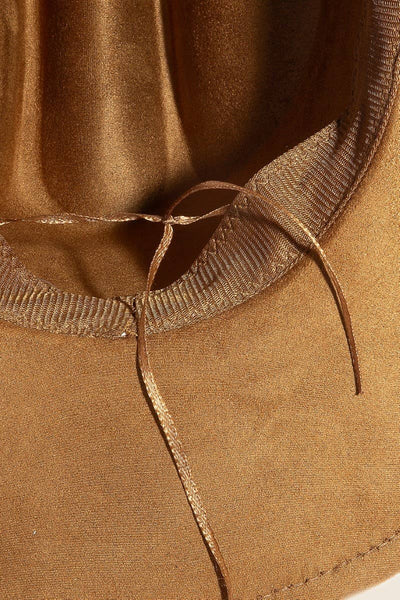 Double Belt Faux Suede Cowboy Hat: IV