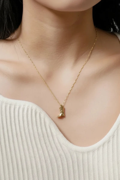 Cowboy Boot Necklace Pendant
