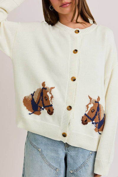 Hold Your Horse Cardigan Sweater
