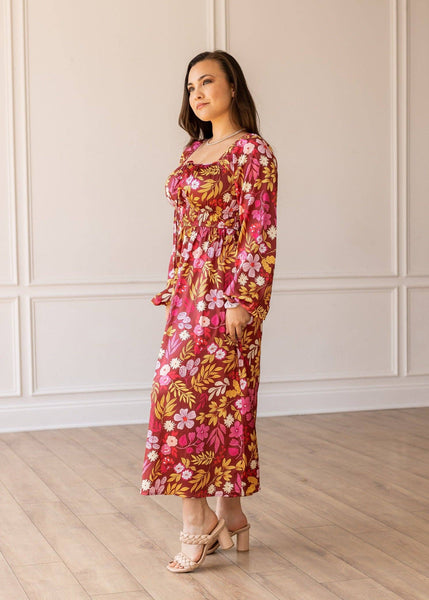 Wine Garden Romance Maxi Dress