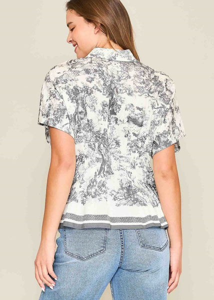 Shady Gray Landscape Top