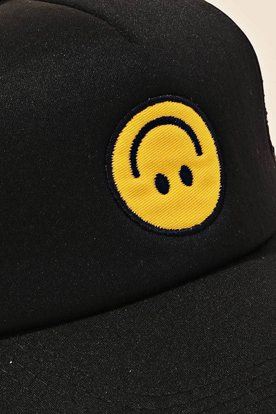 Upside Down Smiley Face Cap: WH