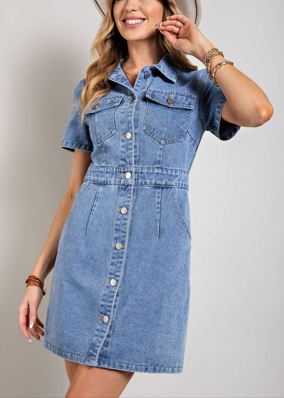Denim Button Down Dress