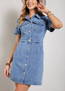 Denim Button Down Dress