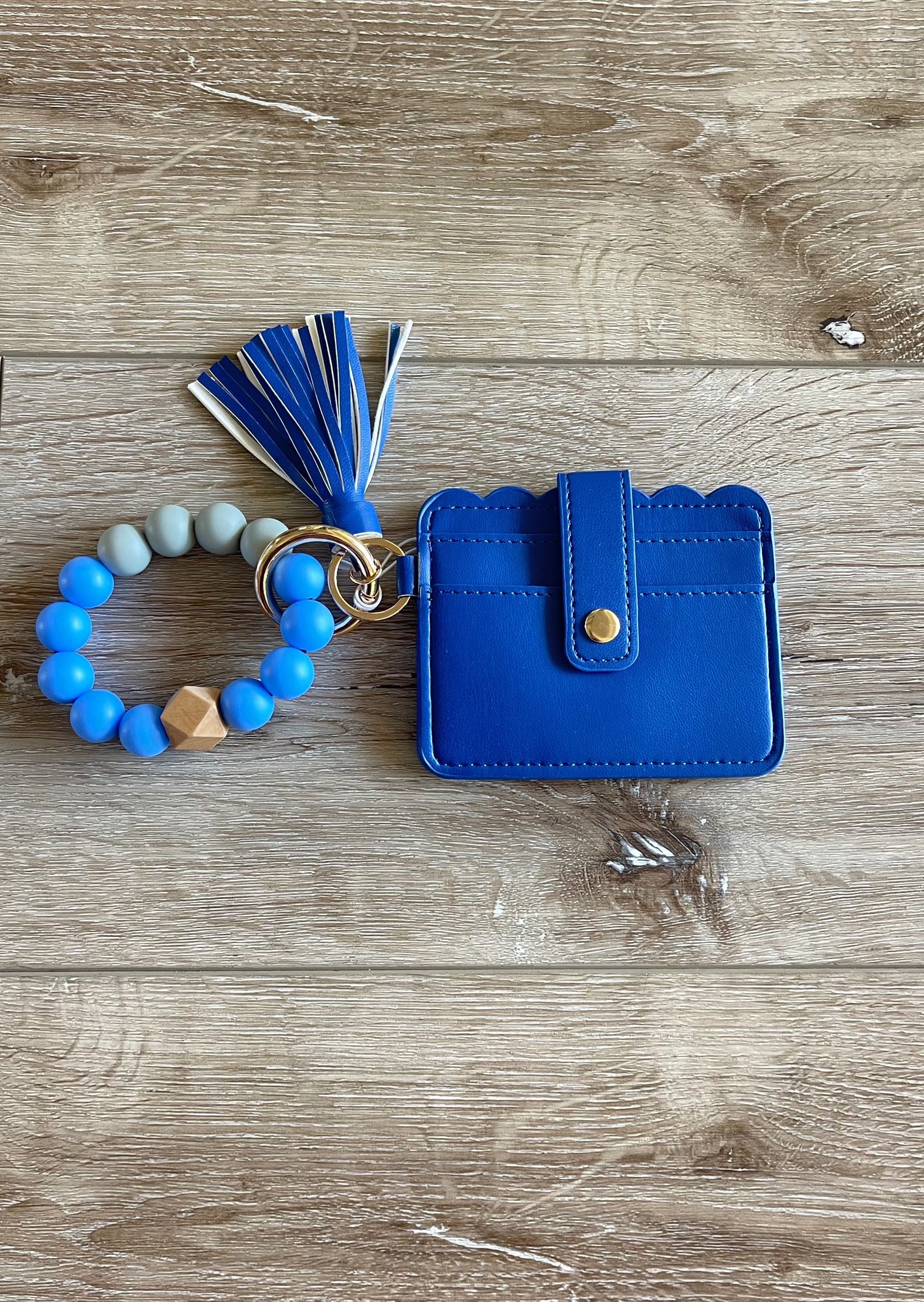 Fall Wallet Wristlet Silicone Bead Tassel Keychains