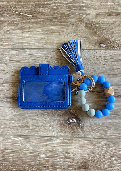 Fall Wallet Wristlet Silicone Bead Tassel Keychains