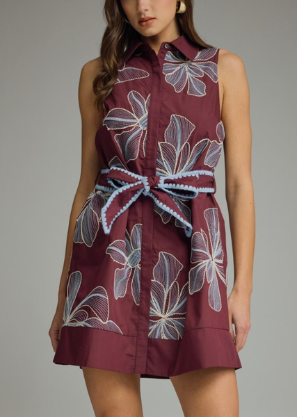 A Little Whiny Floral Embroidered Dress