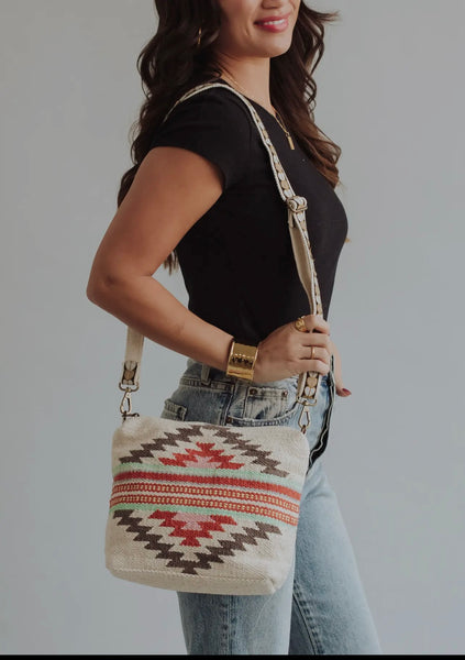 Aztec Patterned Crossbody Bag
