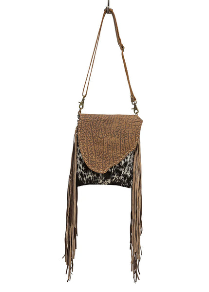 Myra Concealed Carry Leather Hairon Crossbody Bag