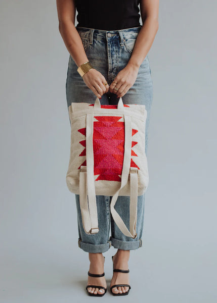 Aztec Western Red and Cream Backpack