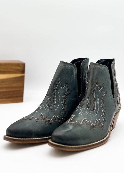 Western Kickin' Booties in Teal