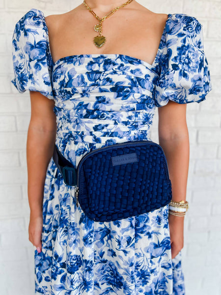 Not Your Ordinary Navy Woven Belt Bag