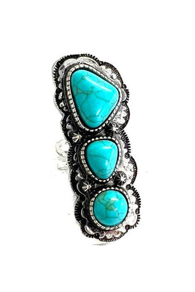 Western 3 Stone Cuff Ring