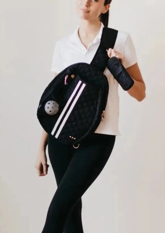 Pickleball Sling Bag in Black