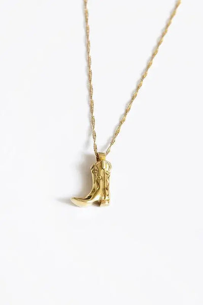 Cowboy Boot Necklace Pendant