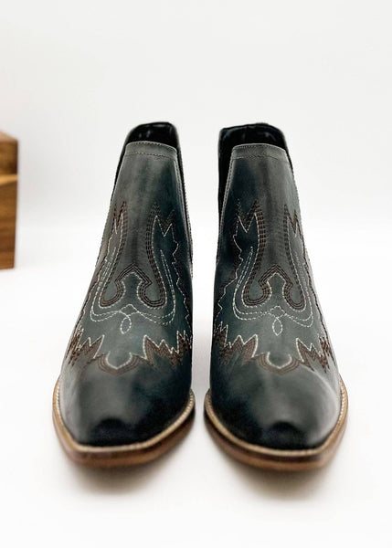 Western Kickin' Booties in Teal