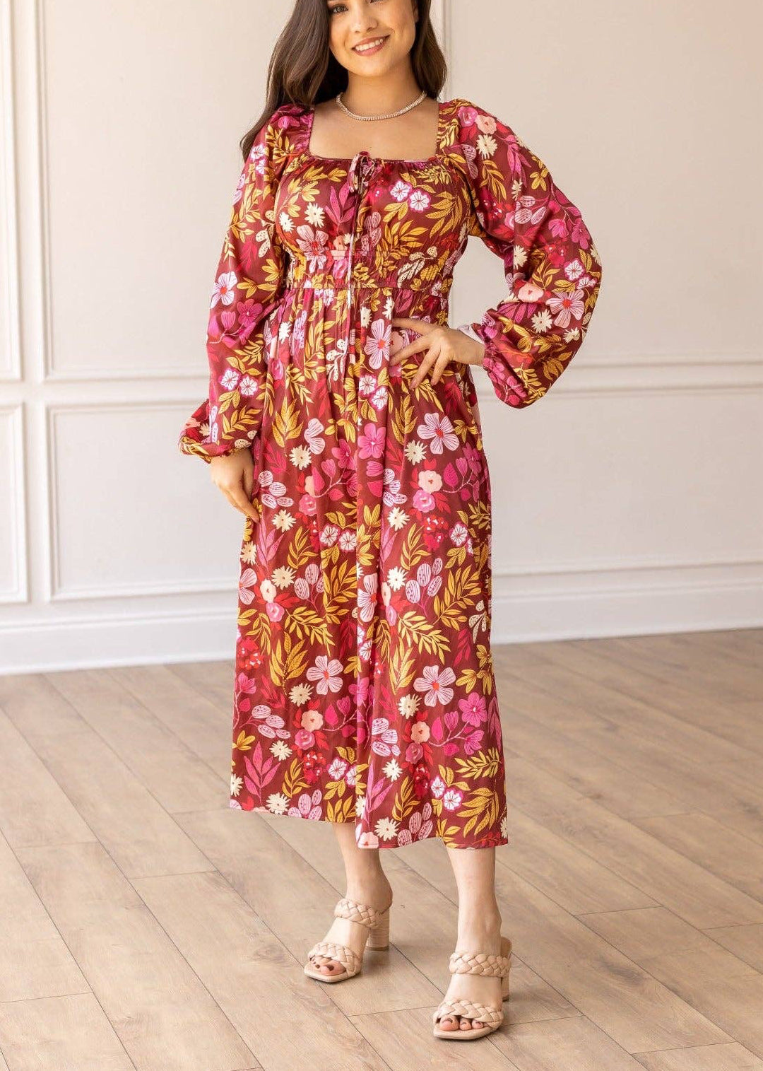 Wine Garden Romance Maxi Dress