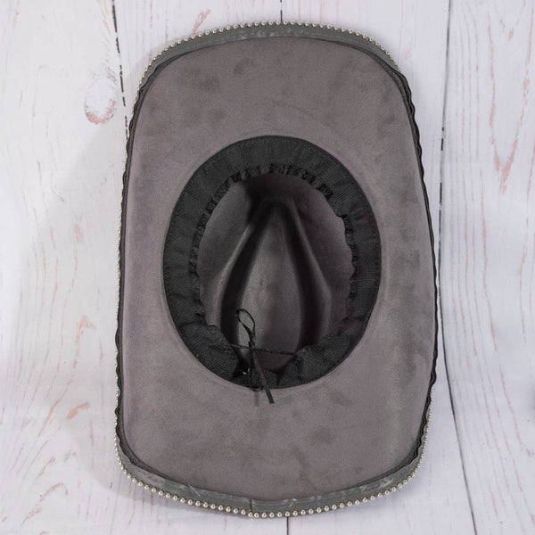 Studded Trim Western Cowboy Hat: DGR