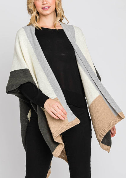 Soft and Cozy Color Blocked Wrap