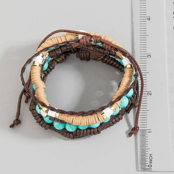Assorted Beads And Braids Bracelet Set
