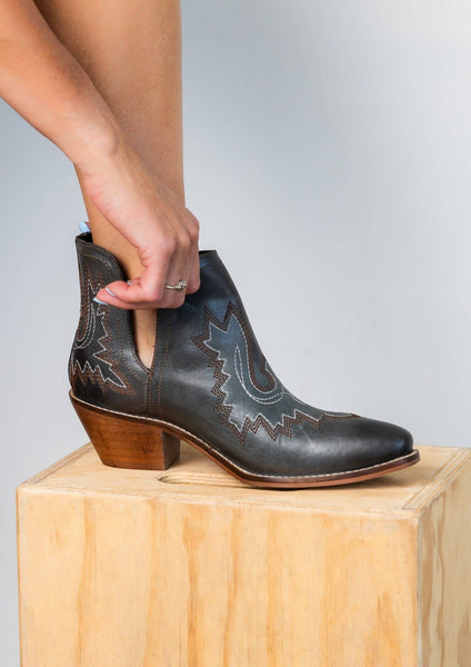 Western Kickin' Booties in Teal
