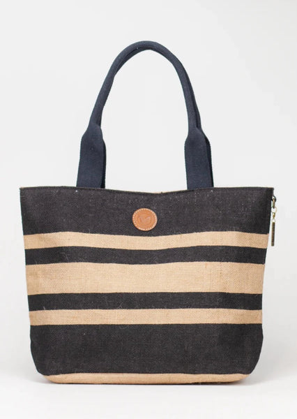 Burlap French Tote Bag