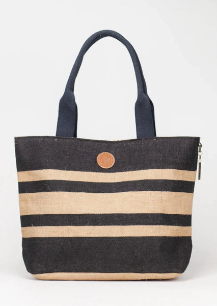 Burlap French Tote