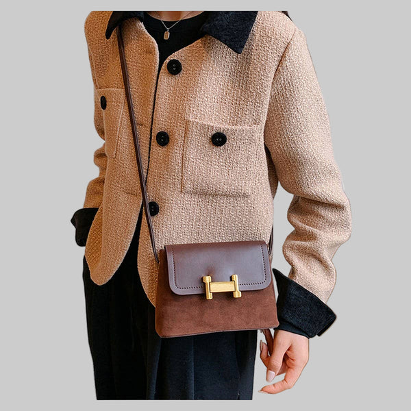 Small Faux Suede Crossbody bag