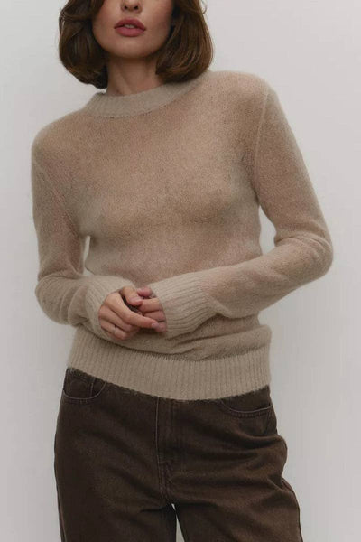 Classic Crewneck Sweater: KHAKI / M