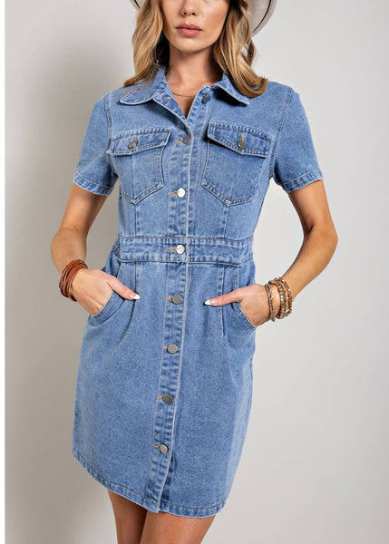Denim Button Down Dress