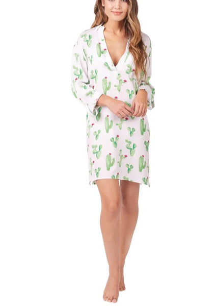 Mud Pie Cactus Print Tunic Swim Coverup